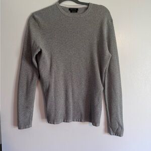 Massimo Dutti Light Gray Crewneck Sweater